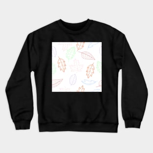 Leaves Pattern - Bold Outlines Crewneck Sweatshirt